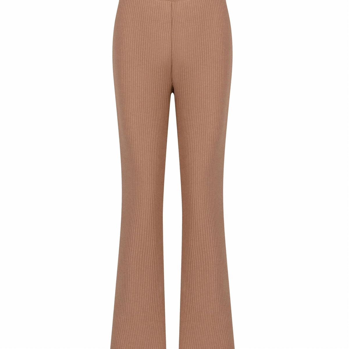 Ribbed Flared Pants Casual Women's Clothing