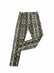  Snake Print High Rise Stretch Leggings