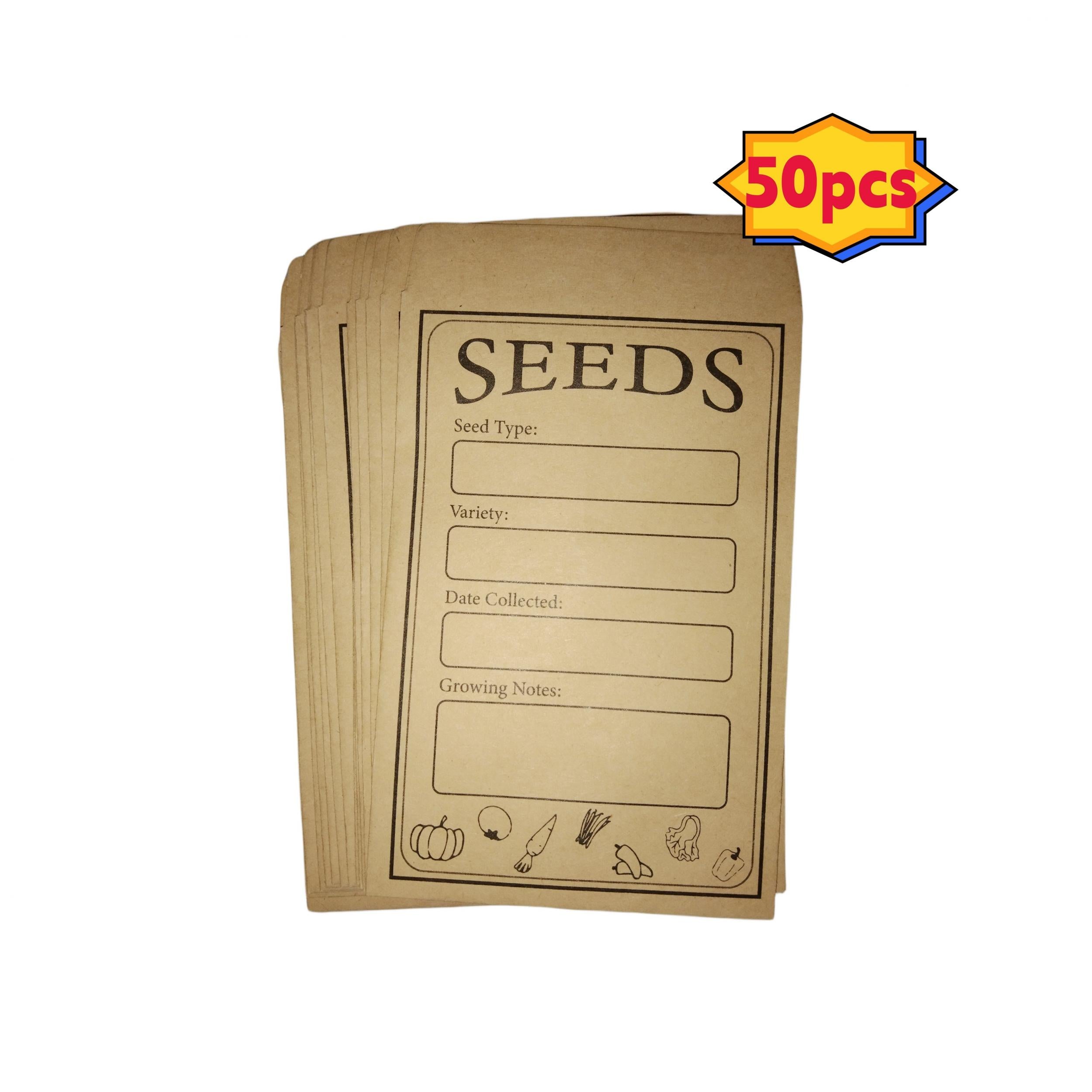 20pcs Self Sealing Seed Packet Envelopes Kraft Seed Saving Envelopes Organizer