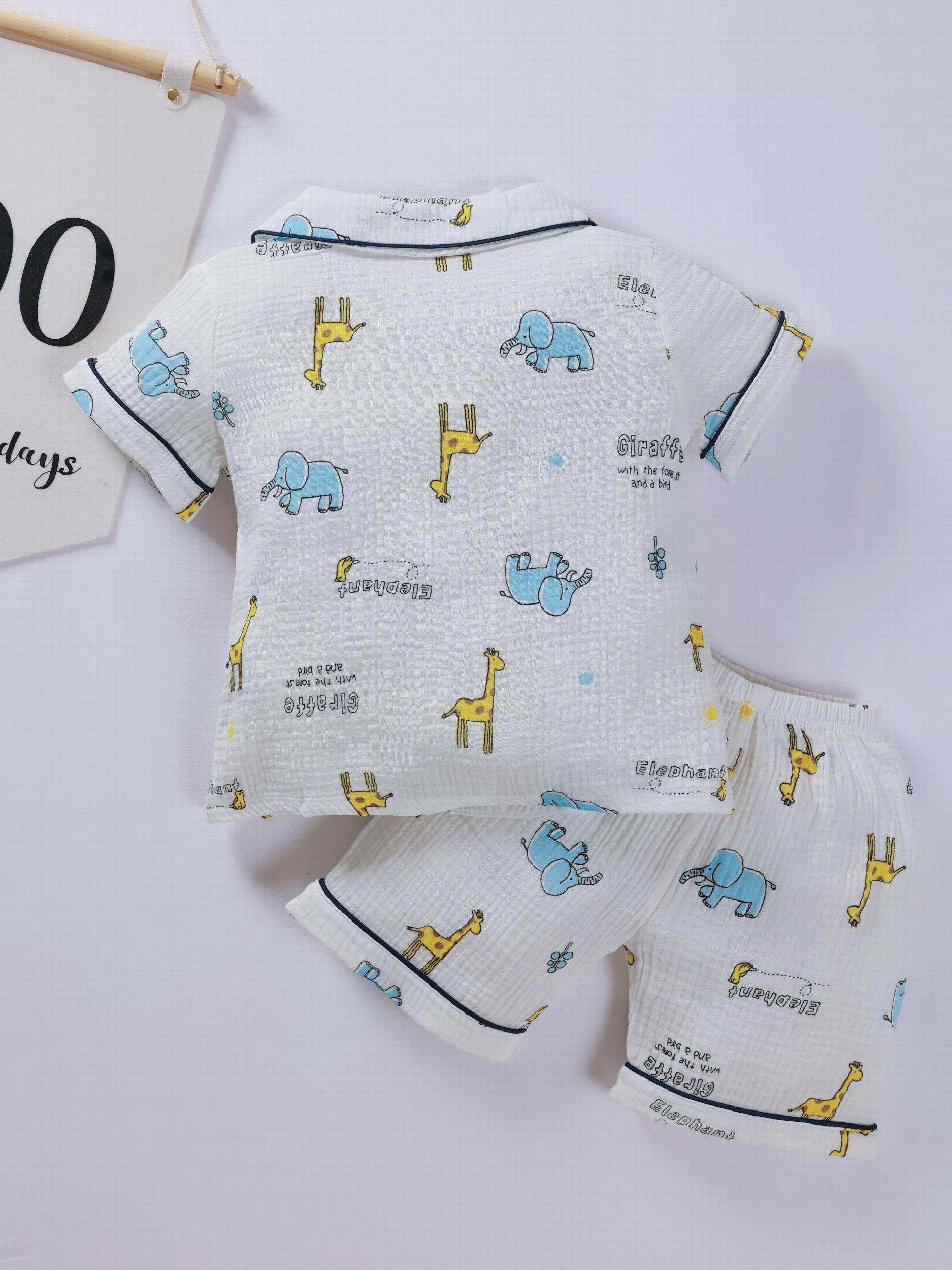 Kids Cartoon Graphic Loungewear 2pcs Set Short Sleeve Shirt & Shorts