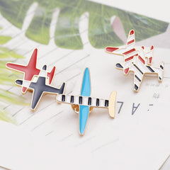 Aircraft Metal Brooch Small Badges for Men and Women