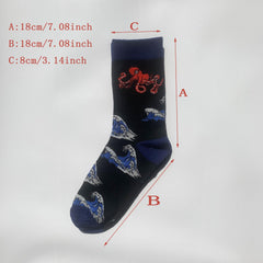 Cute Animal Print Socks for Women, Comfy Mid Tube Stockings