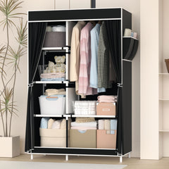 Double Row Wardrobe Clothes Storage Easy Assembly Durable