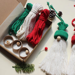 3pcs Christmas Santa Macrame DIY Kit for Beginners