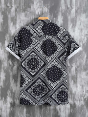 Men's Paisley Pattern Hawaiian Shirt Short Sleeve