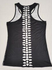 Goth Style Skeleton Print Tank Top