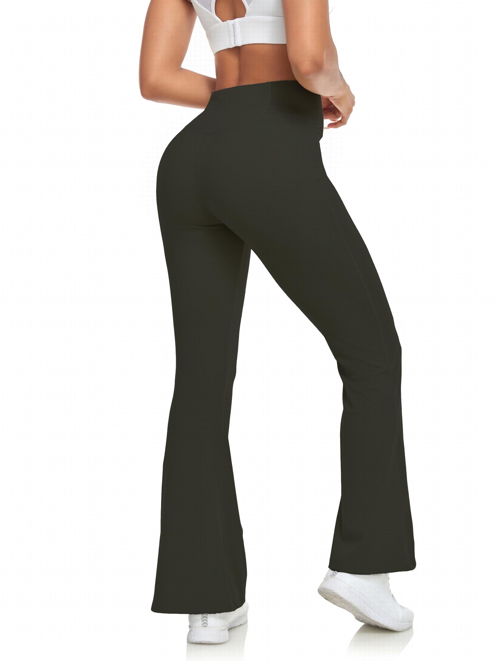High Waist Wide Leg Yoga Pants Bell Bottom Leggings