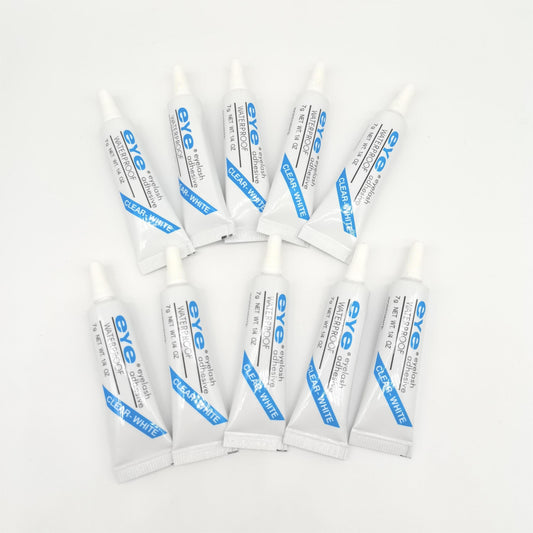 10pcs Waterproof False Eyelashes Adhesive Clear 7g
