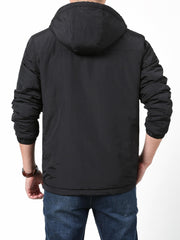 Men's Waterproof Hooded Jacket for Outdoor Activities