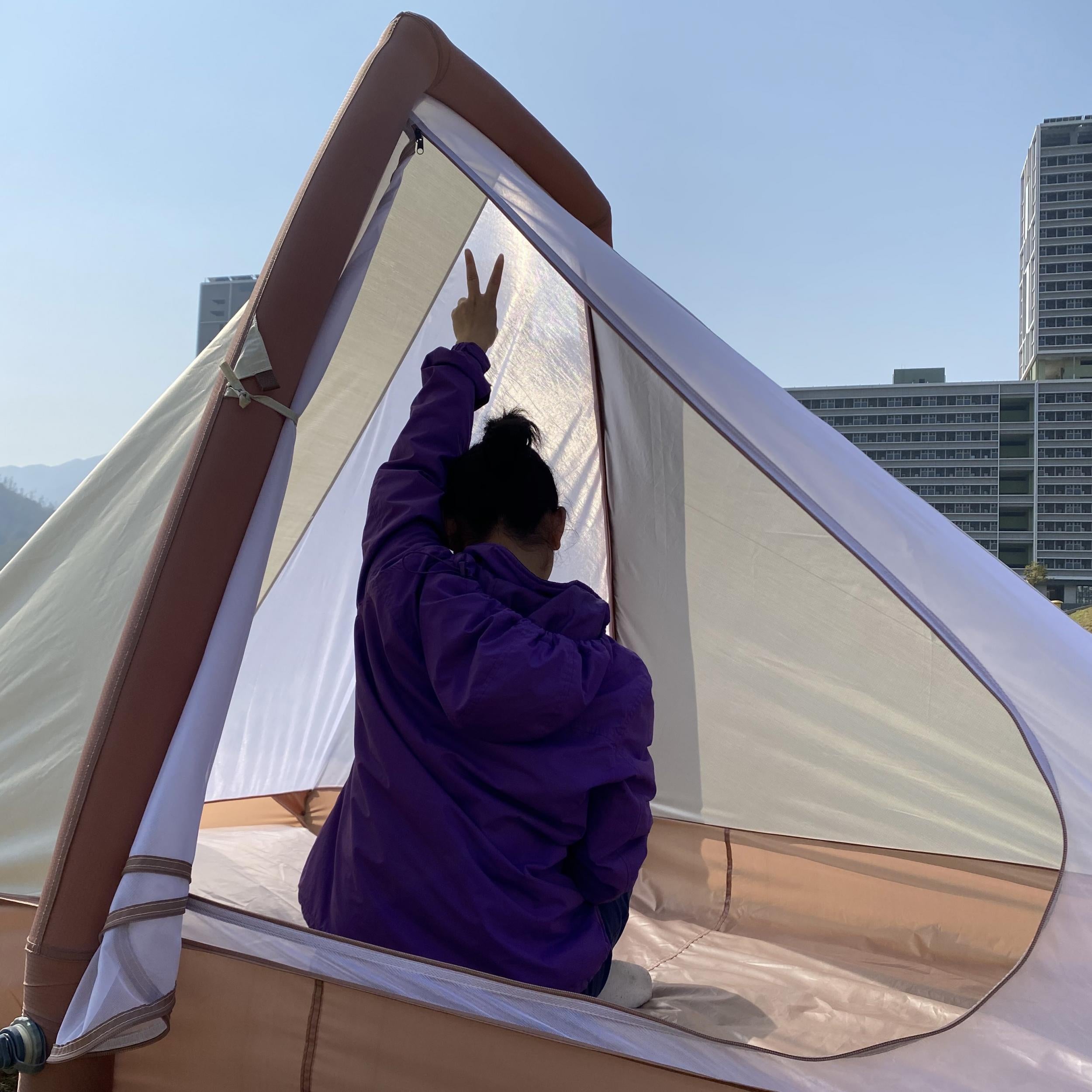 Inflatable Double Layer Tent for Camping & Travel