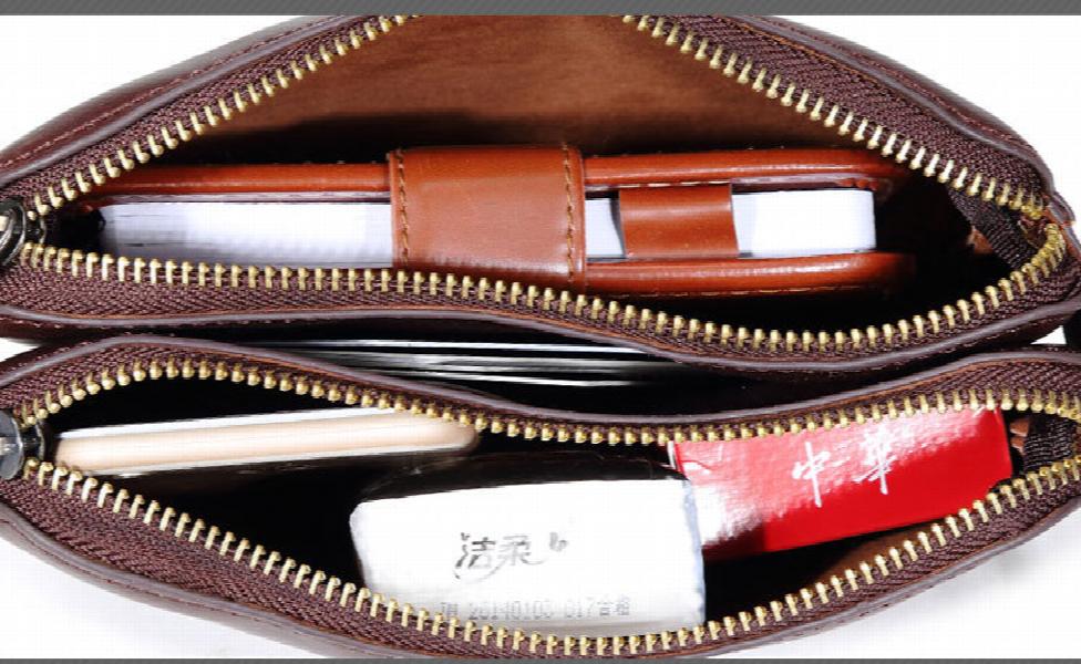 Vintage Brown Men's Small Flap Bag