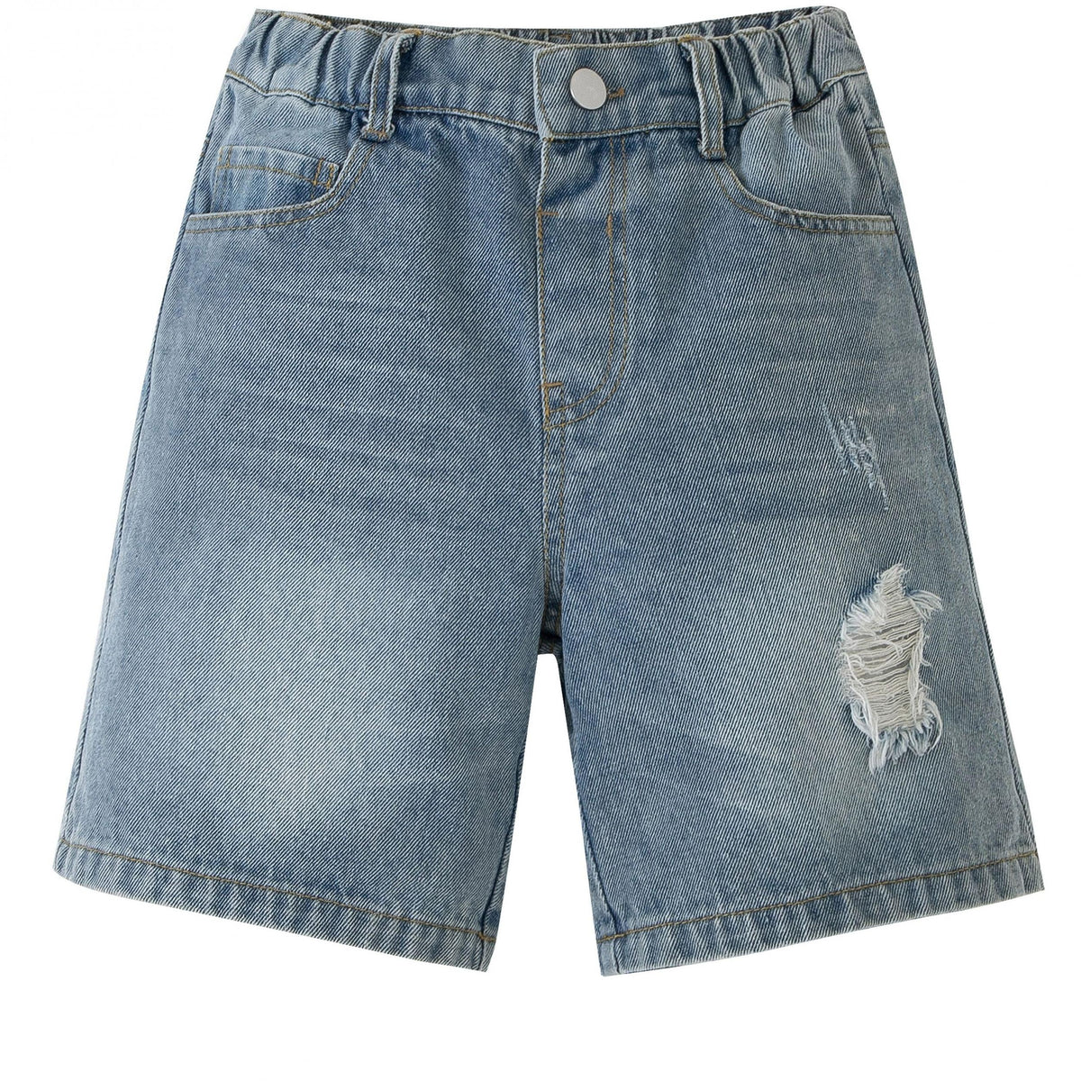 Boys Ripped Denim Shorts for Summer