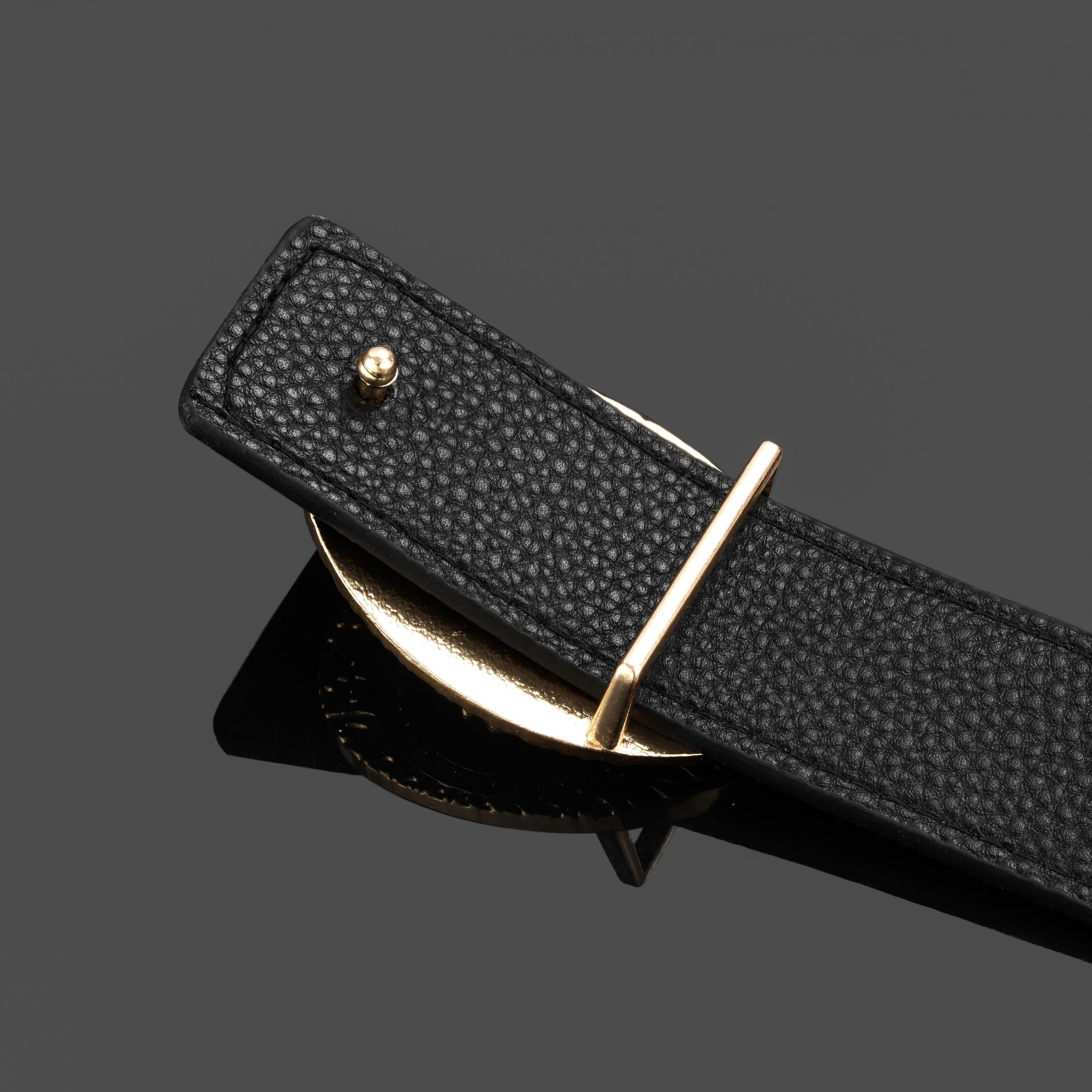 Cowhide Beauty Head Smooth Buckle Leather Belt For Men