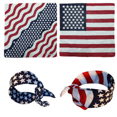 American Flag Square Scarf Breathable Handkerchief Headscarf