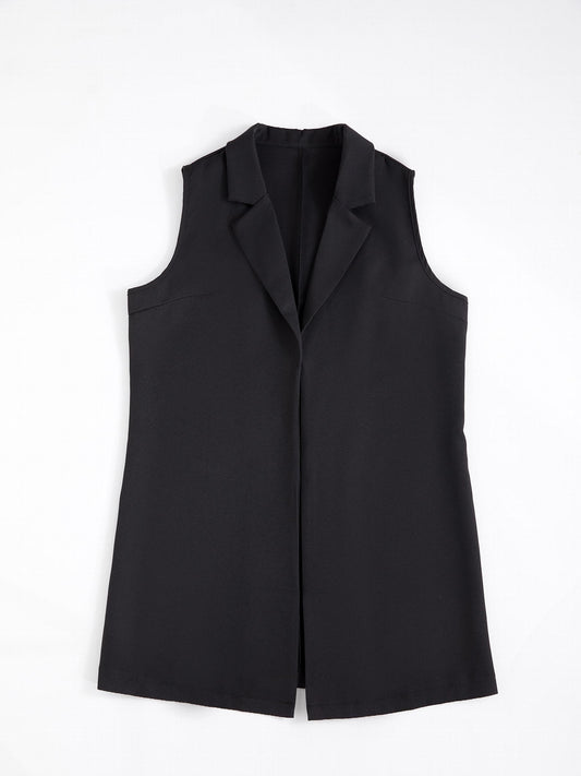 Sleeveless Open Front Blazer for Women