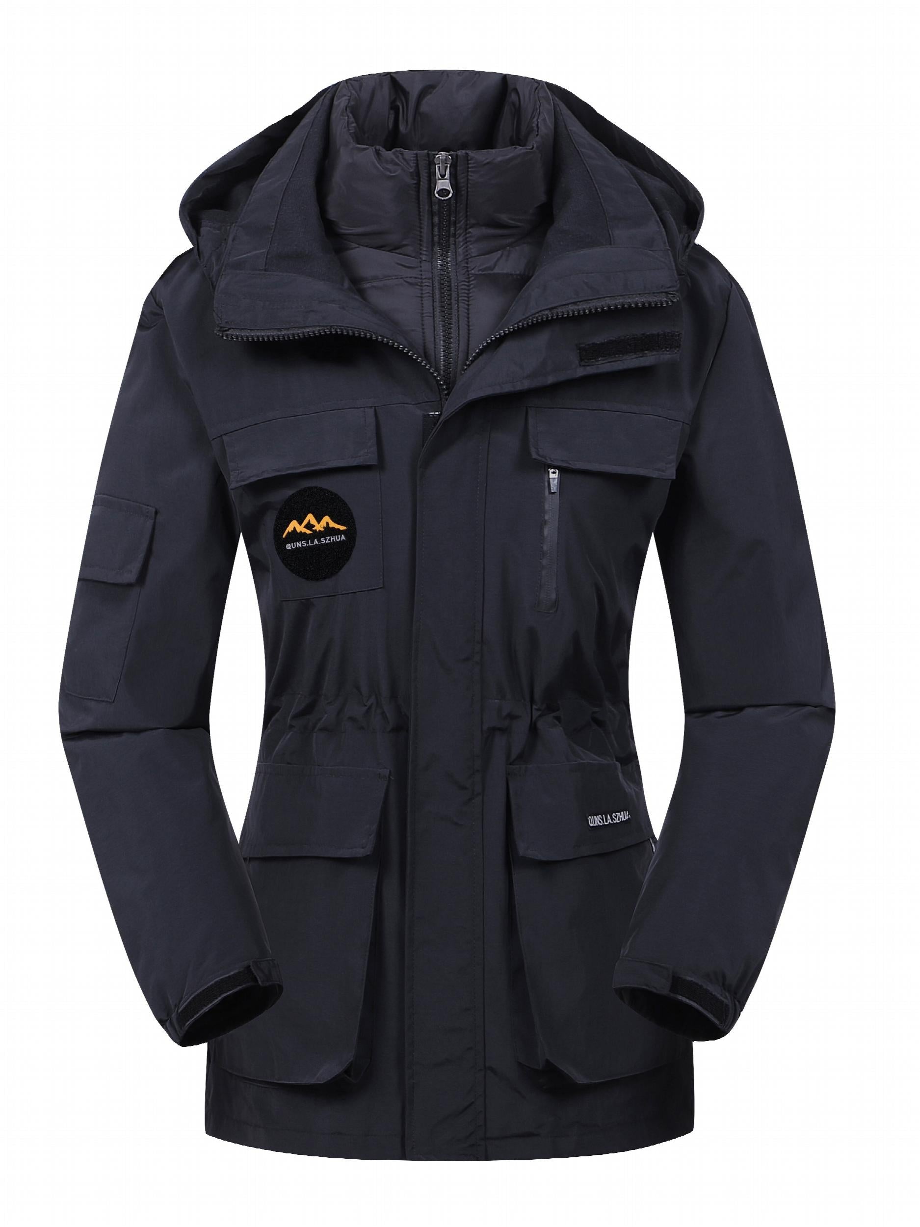 3 in 1 Outdoor Fleece Detachable Winter Jacket Women's Clothing