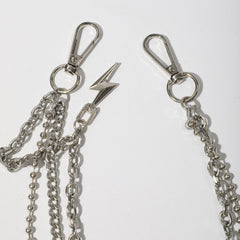 Men's Lightning Necklace Pants Chain with Beads