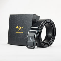 ADDIDAISHU Men's Business Automatic Buckle PU Leather Belt