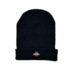 Bee Embroidery Couple Beanie Unisex Knit Hat Hip Hop Skull Hats