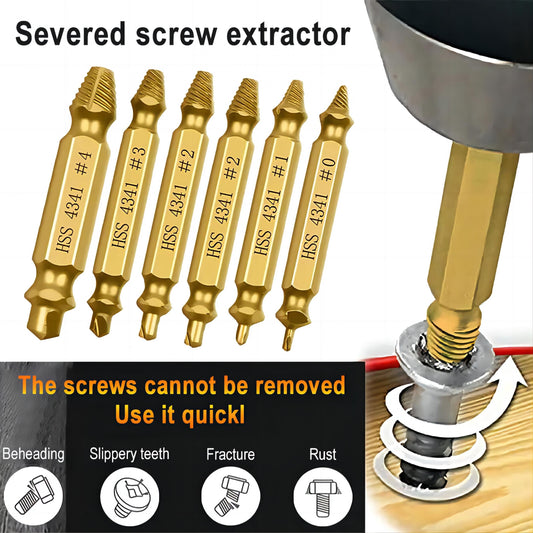 Screw Extractor Easy Out Drill Bit Set - Broken Wire Removal Tool