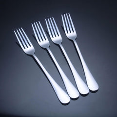 4pcs Stainless Steel Forks Spoons Set for Restaurants Hotels Gatherings