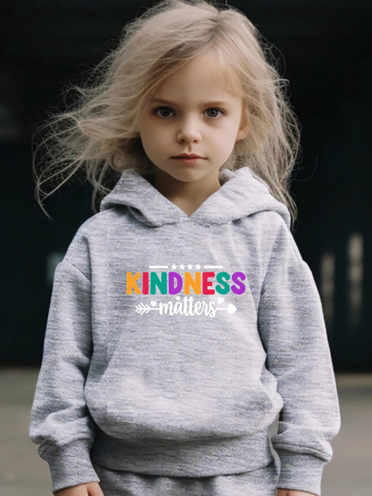 Kid's Kindness Matters Print Outfit Hoodie & Pants Set