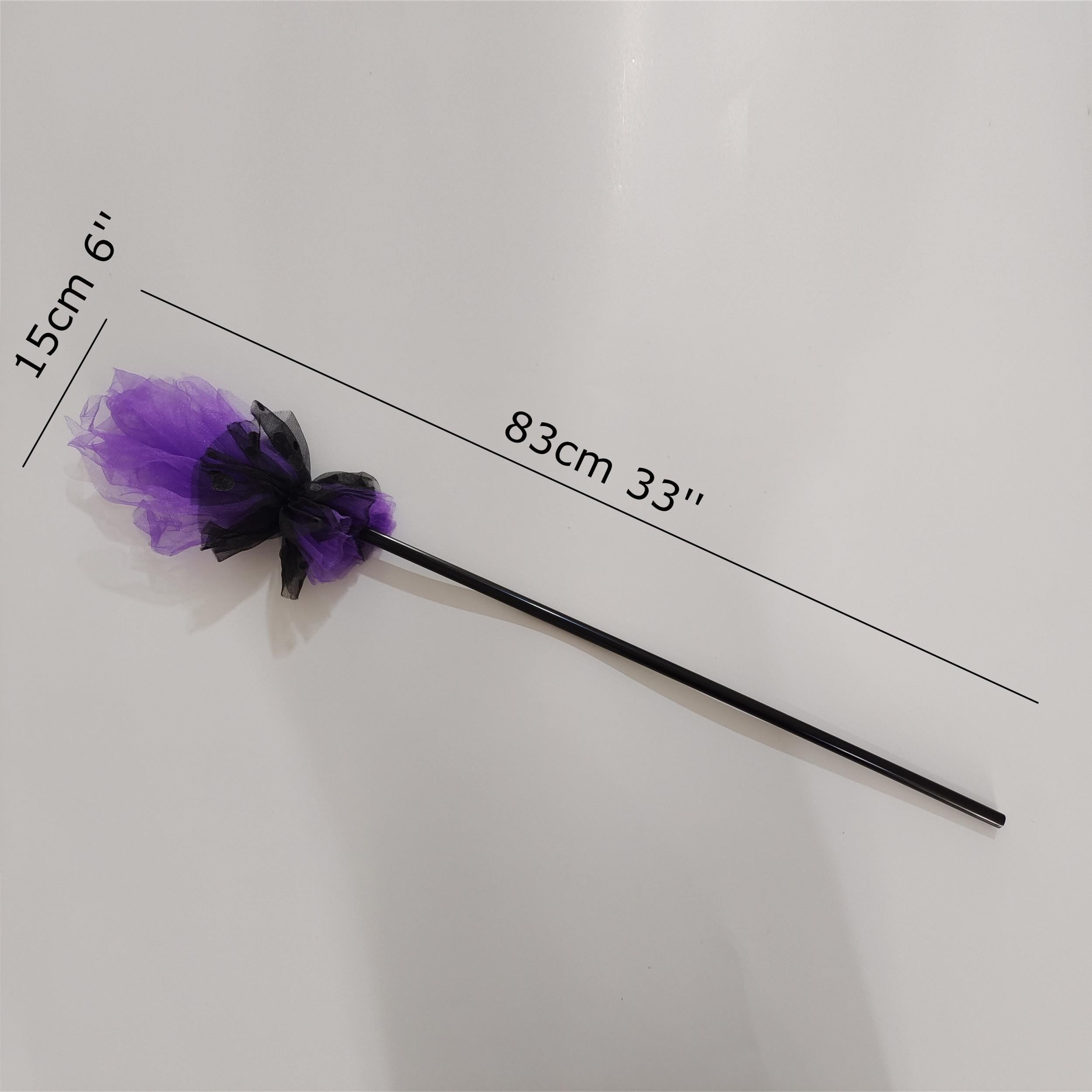 Purple Broom Halloween Broomstick Witch Costume Accessory