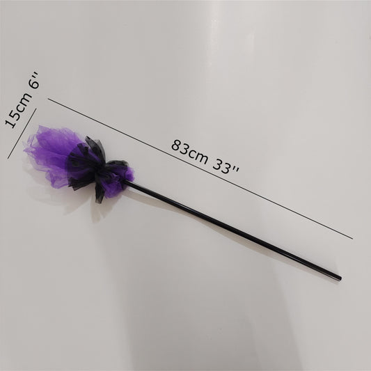 Purple Broom Halloween Broomstick Witch Costume Accessory