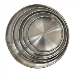 Stainless Steel Round Dining Plate Dessert Tray Snack Nordic Golden