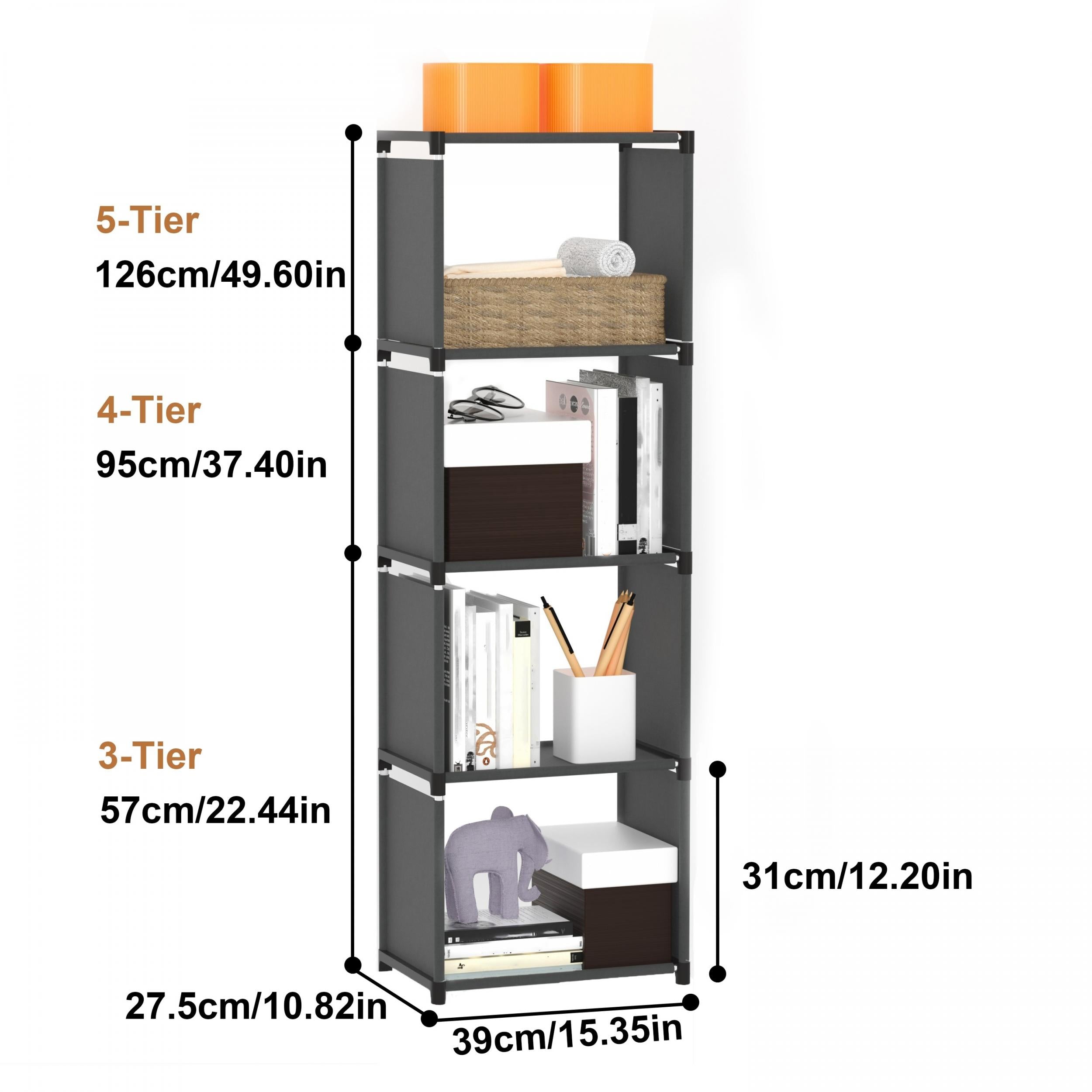 Desktop Bookshelf Foldable Storage Rack Clothes Organizer Wardrobe