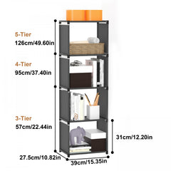 Desktop Bookshelf Foldable Storage Rack Clothes Organizer Wardrobe