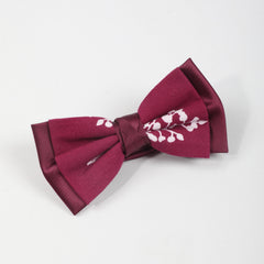 1PC Men's Red Double Layer Necktie Bow Tie for Party Daily