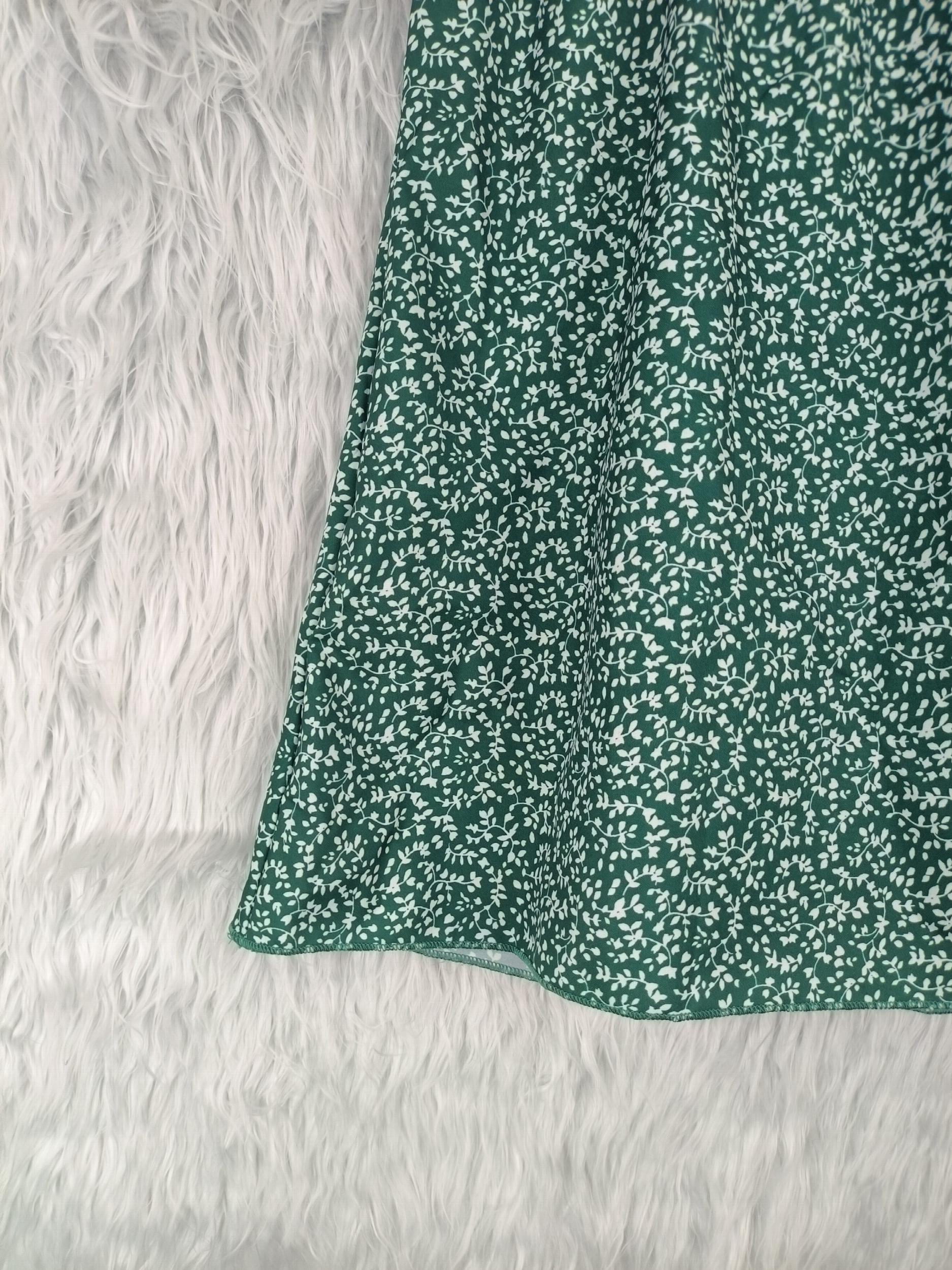 Floral Print Lace V Neck Backless Nightdress Sleepwear