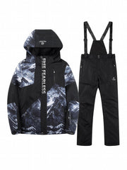 Men's Tie Dye Hooded Jacket & Trouser Ski Suit