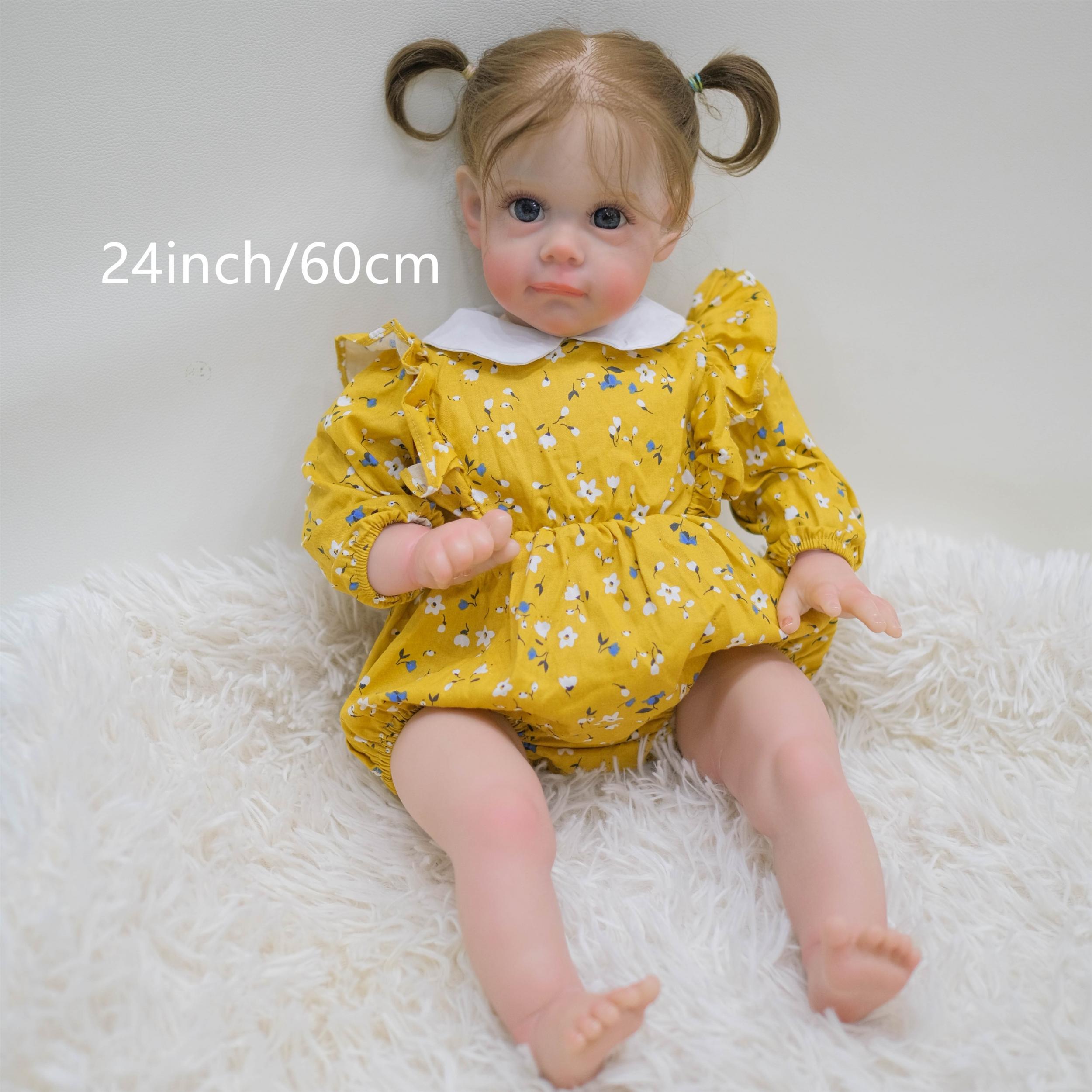 KEKEAIAI 60 Handcrafted Reborn Youngsters Doll Lifelike Soft Silicone & Vinyl