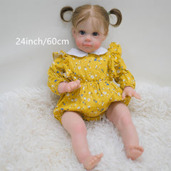 KEKEAIAI 60 Handcrafted Reborn Youngsters Doll Lifelike Soft Silicone & Vinyl