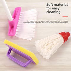 Kids Pretend Play Broom and Dustpan Set