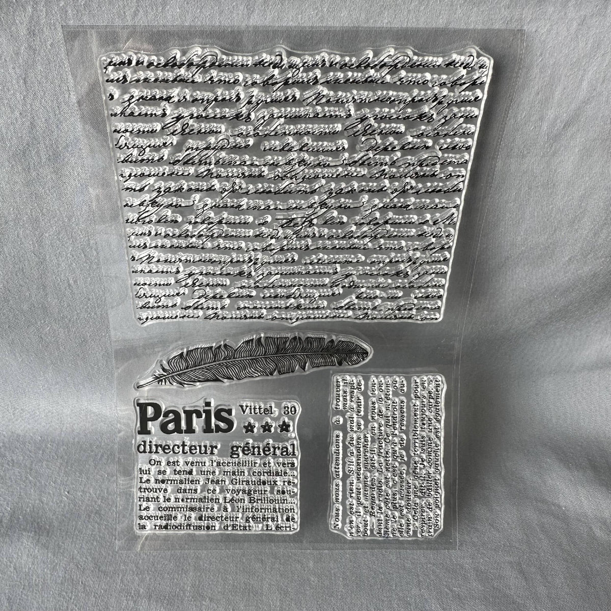 1pc Transparent TPR Silicone Seal Stamp Backgrounds