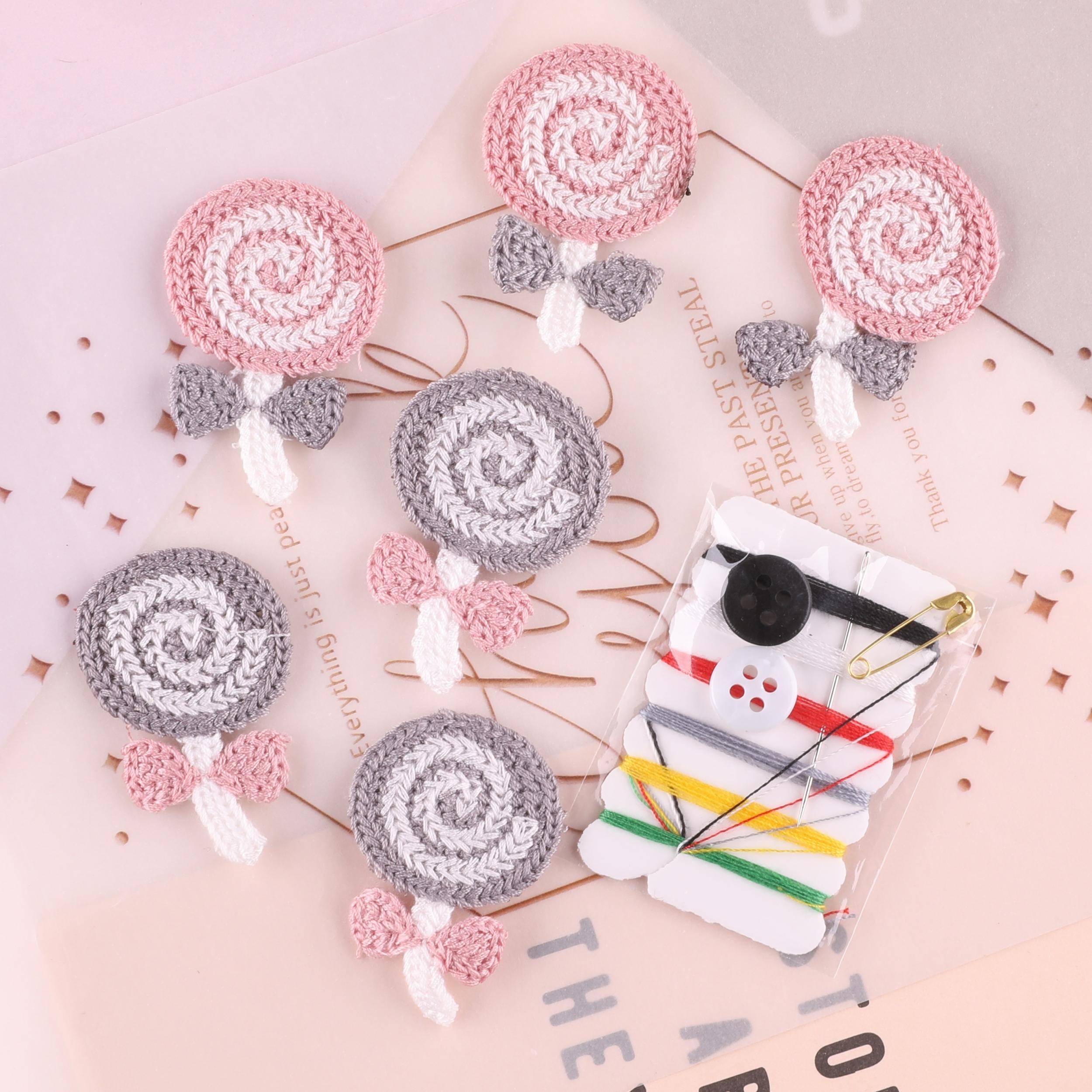 7pcs Small Flower Patches DIY Girls Clothing Accessories Hand Sewn
