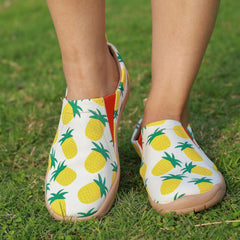 Women's Fruit Pattern Canvas Slip On Shoes Casual & Comfy Travel Shoes