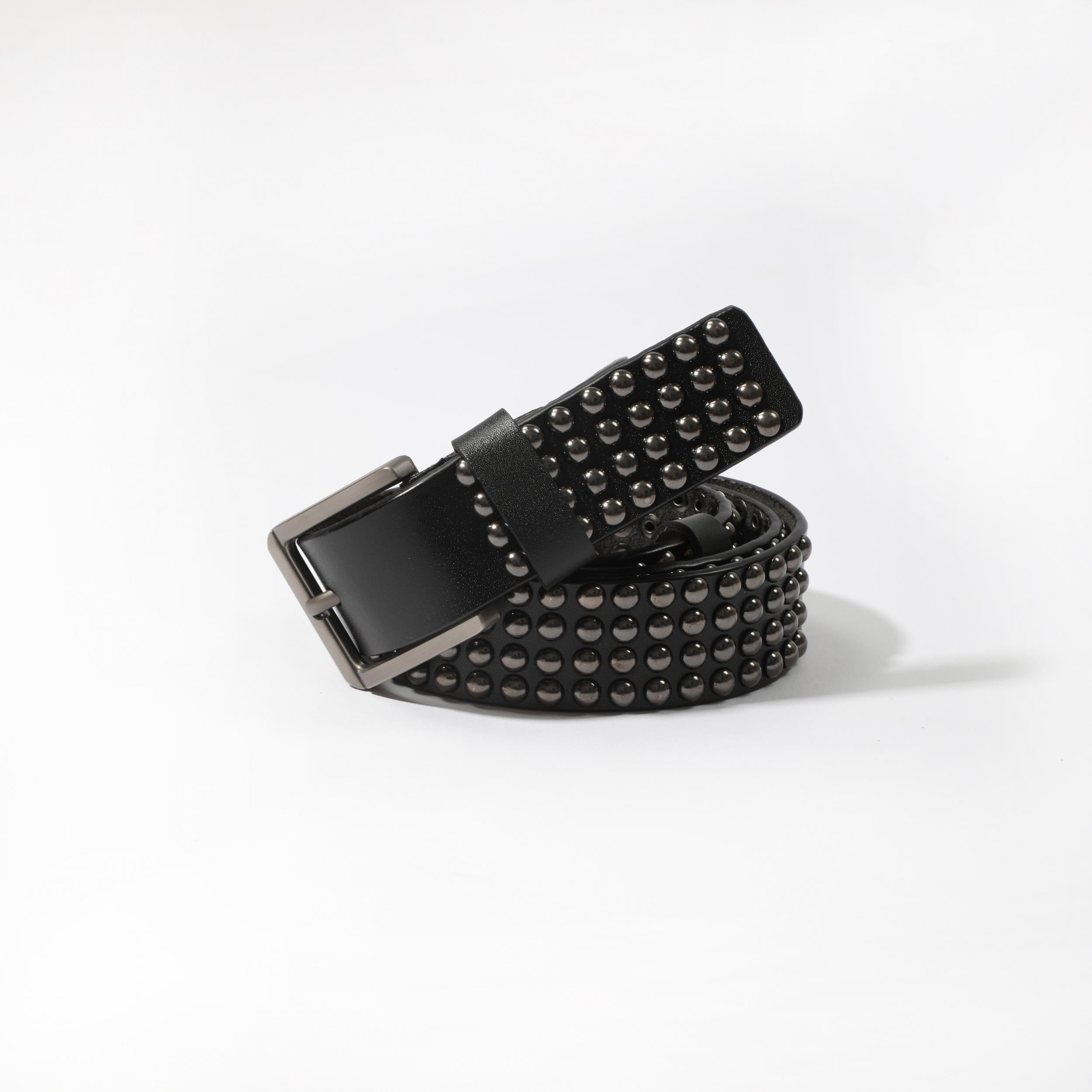 Men's PU Leather Punk Rivet Head Belt