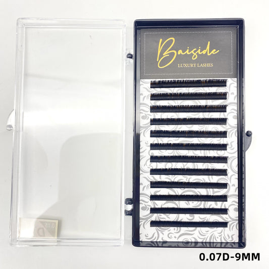 Eyelash Extension Soft Material Silky 0.07 Thickness D Curl 8-15mm