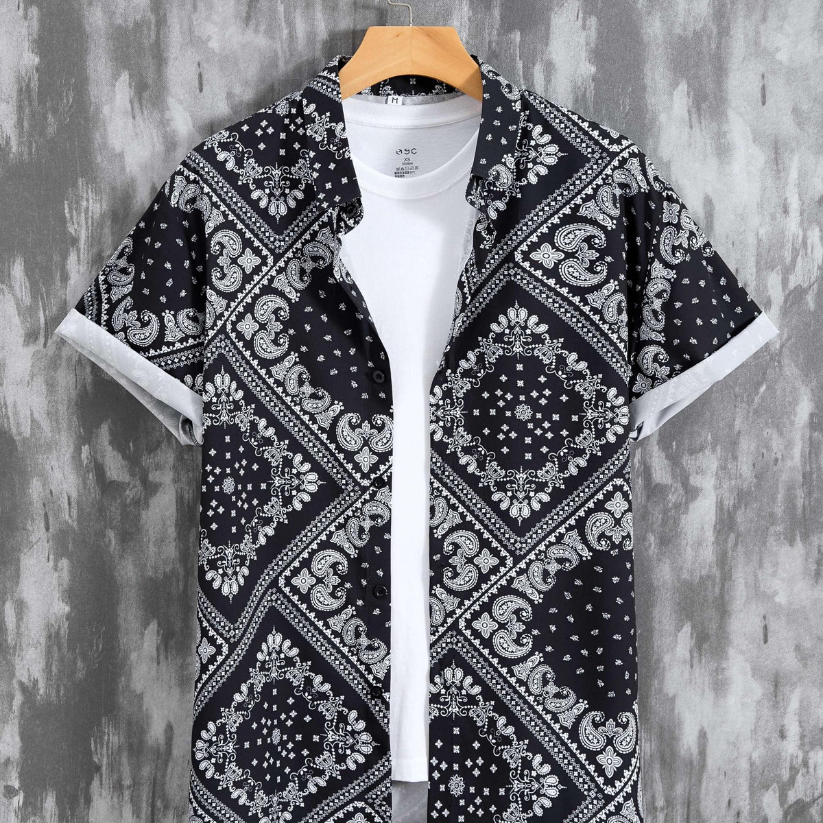 Men's Paisley Pattern Hawaiian Shirt Short Sleeve