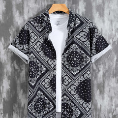 Men's Paisley Pattern Hawaiian Shirt Short Sleeve