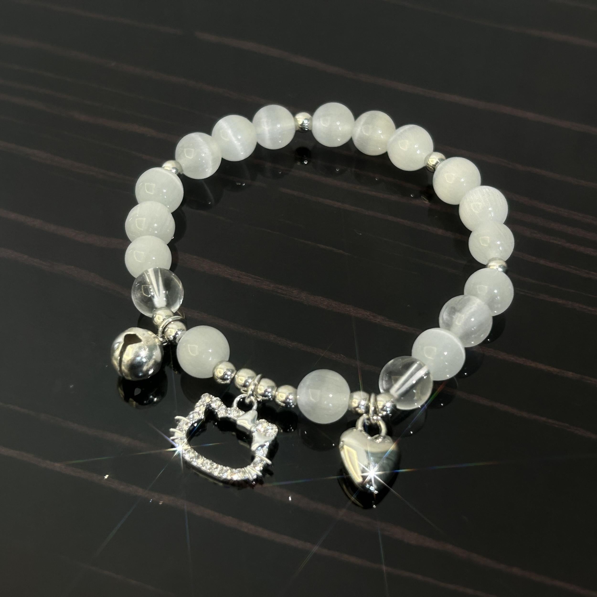 Boho Cat Head Quartz Bracelet Vintage Style Jewelry for Women