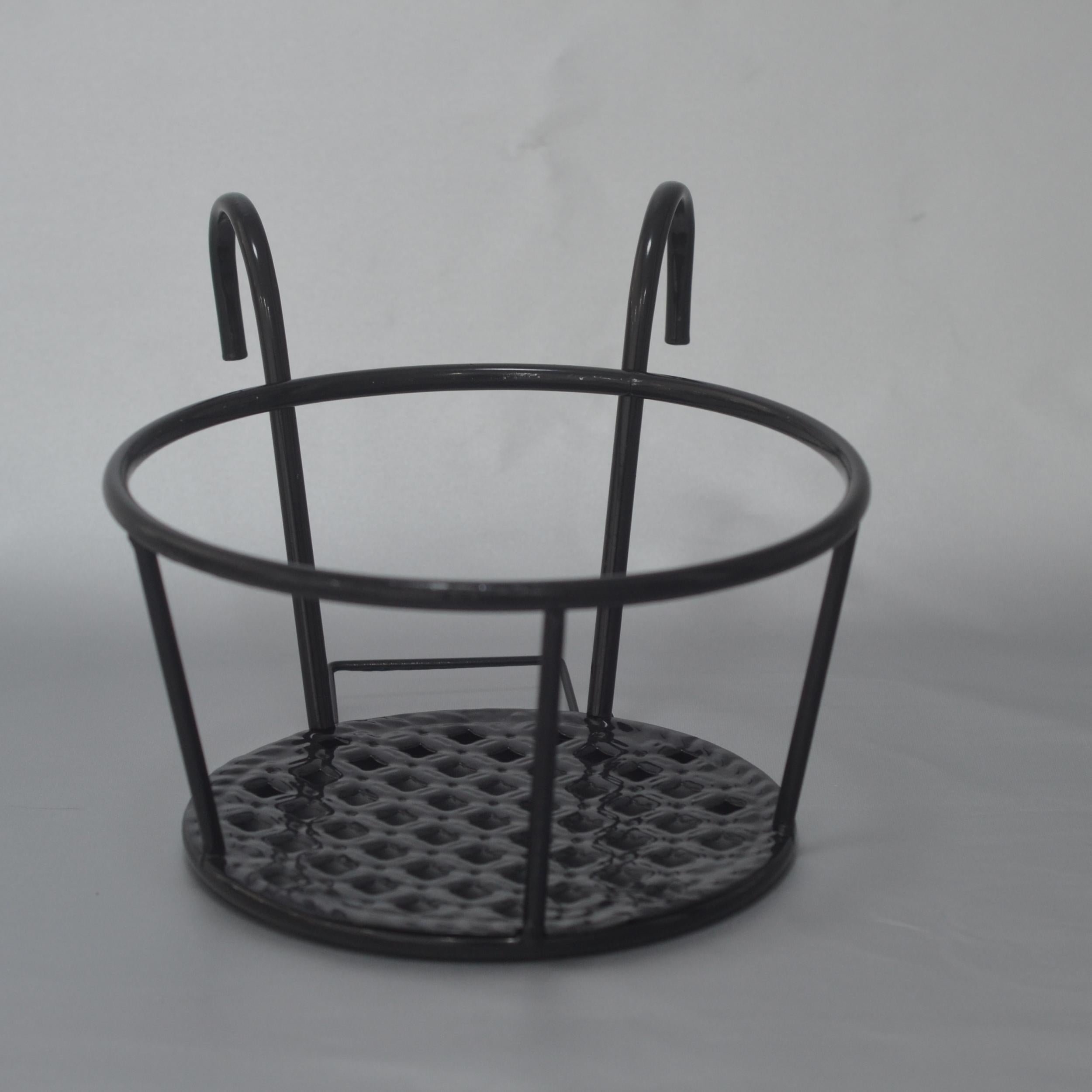 Balcony Iron Flower Pot Rack Over the Rod Flower Planter Holder