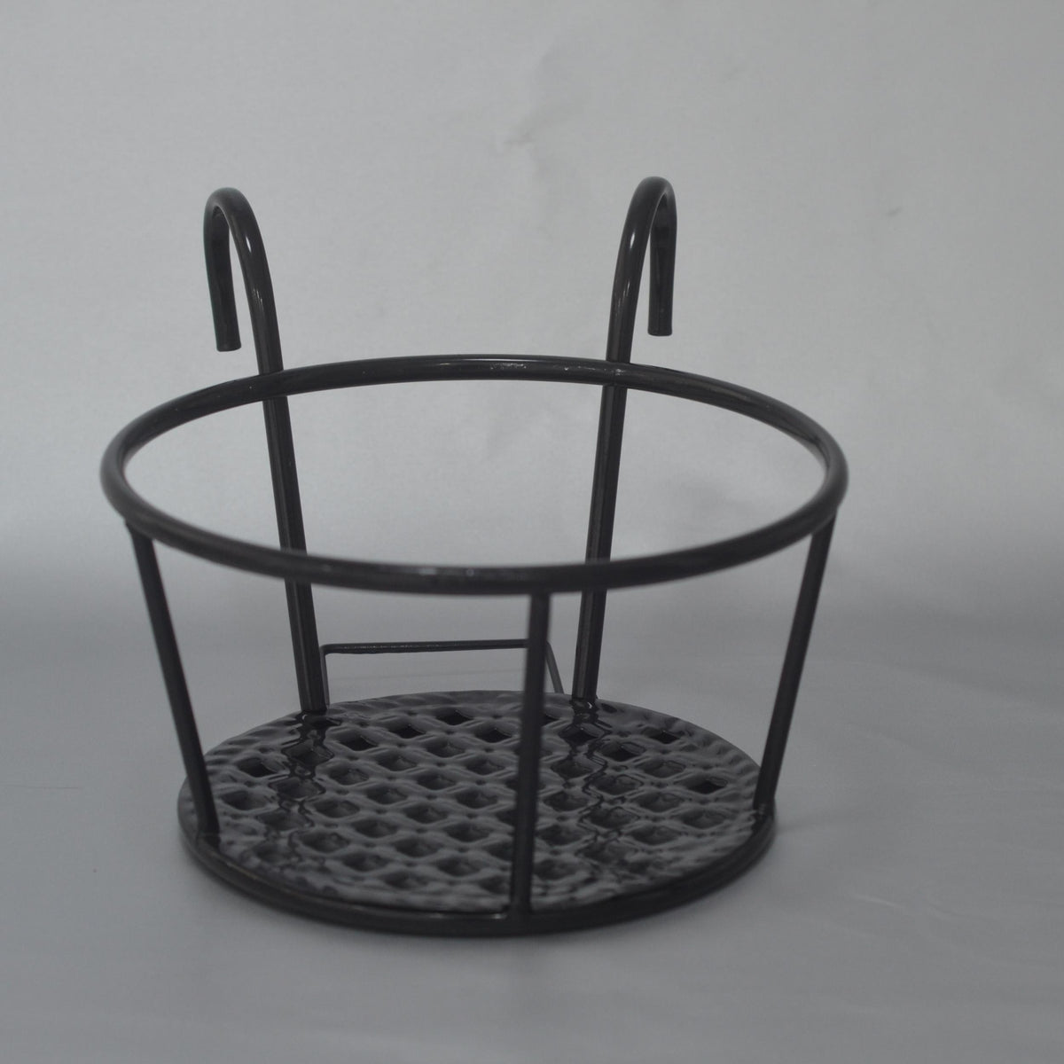 Balcony Iron Flower Pot Rack Over the Rod Flower Planter Holder