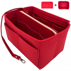 Felt Purse Organizer Insert with Zipper & Key Holder