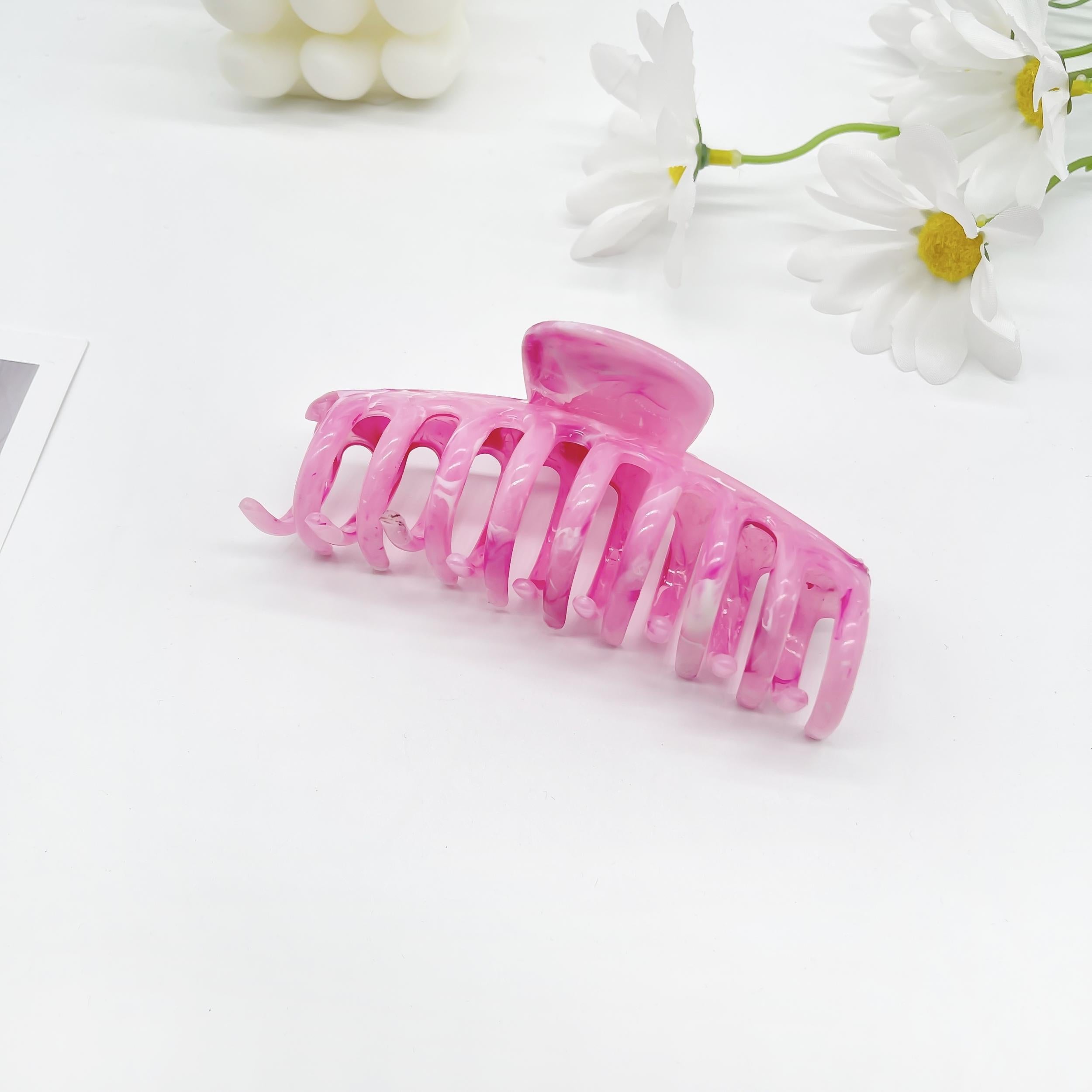 4pcs Large Hair Claw Style Solid Ponytail Holder Hair Accessories