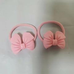 2PCS Princess Bow Knot Hair Ties Elastic Hair Bands Girls Accessories